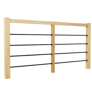 Słupek Drewniany Dębowy FI 25MM w Poziomie